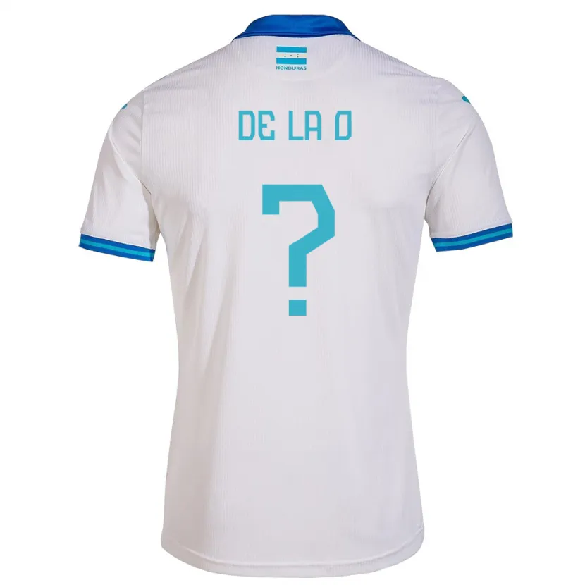 Danxen Hombre Camiseta Honduras Kerlyn De La O #0 Blanco 1ª Equipación 24-26 La Camisa México