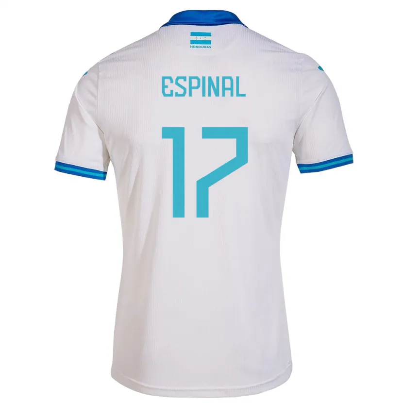 Danxen Hombre Camiseta Honduras Johana Espinal #17 Blanco 1ª Equipación 24-26 La Camisa México