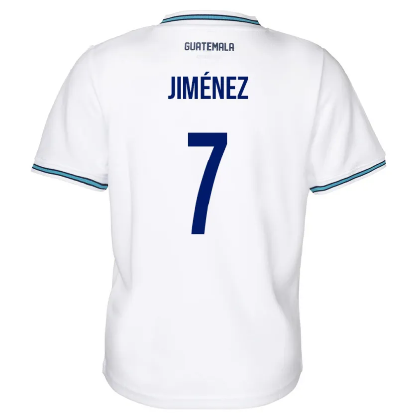 Danxen Hombre Camiseta Guatemala Cristian Jiménez #7 Blanco 1ª Equipación 24-26 La Camisa México
