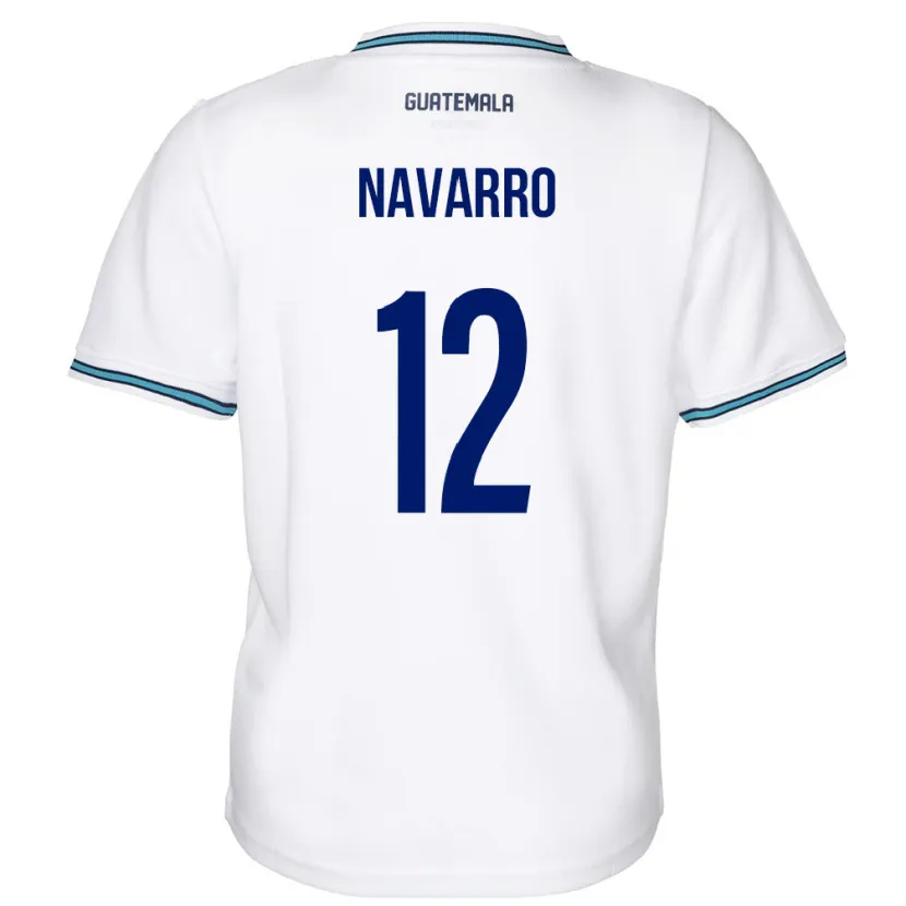 Danxen Hombre Camiseta Guatemala Kenderson Navarro #12 Blanco 1ª Equipación 24-26 La Camisa México