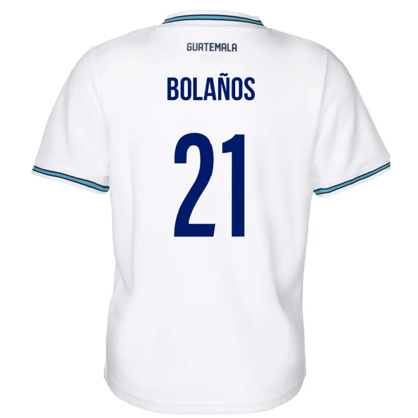 Danxen Hombre Camiseta Guatemala Diego Bolaños #21 Blanco 1ª Equipación 24-26 La Camisa México