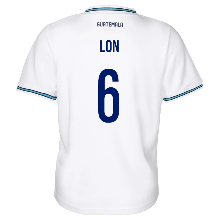 Danxen Hombre Camiseta Guatemala Ariel Lon #6 Blanco 1ª Equipación 24-26 La Camisa México