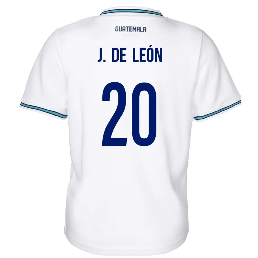 Danxen Hombre Camiseta Guatemala Jorge De León #20 Blanco 1ª Equipación 24-26 La Camisa México