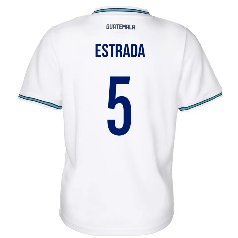 Danxen Hombre Camiseta Guatemala Elizabeth Estrada #5 Blanco 1ª Equipación 24-26 La Camisa México
