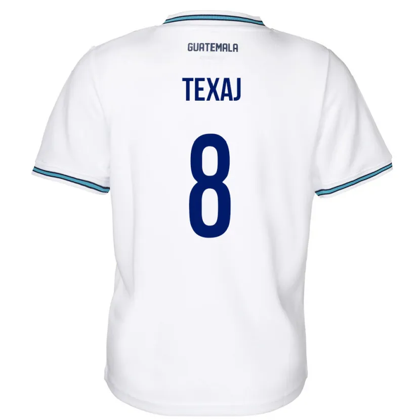 Danxen Hombre Camiseta Guatemala Elisa Texaj #8 Blanco 1ª Equipación 24-26 La Camisa México
