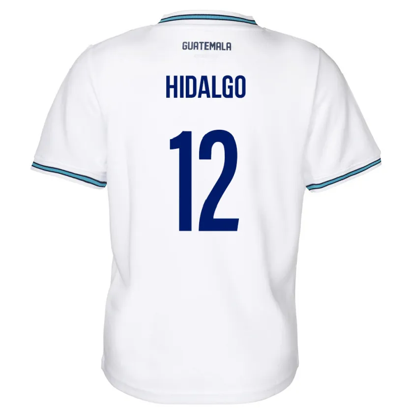 Danxen Hombre Camiseta Guatemala Angie Hidalgo #12 Blanco 1ª Equipación 24-26 La Camisa México