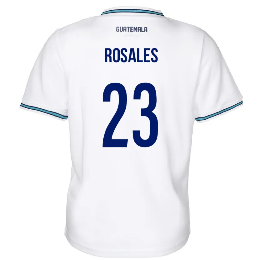 Danxen Hombre Camiseta Guatemala Yareni Rosales #23 Blanco 1ª Equipación 24-26 La Camisa México