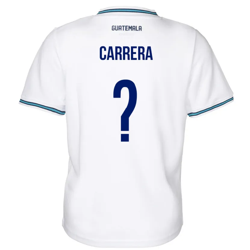 Danxen Hombre Camiseta Guatemala Naydelin Carrera #0 Blanco 1ª Equipación 24-26 La Camisa México