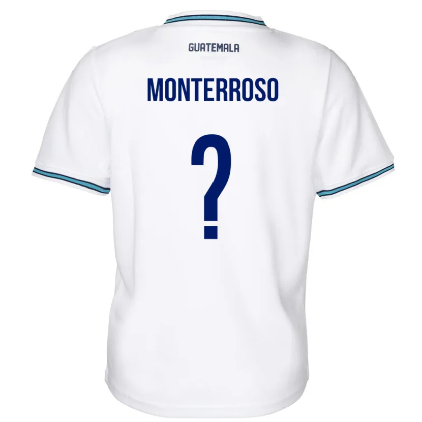 Danxen Hombre Camiseta Guatemala María Monterroso #0 Blanco 1ª Equipación 24-26 La Camisa México