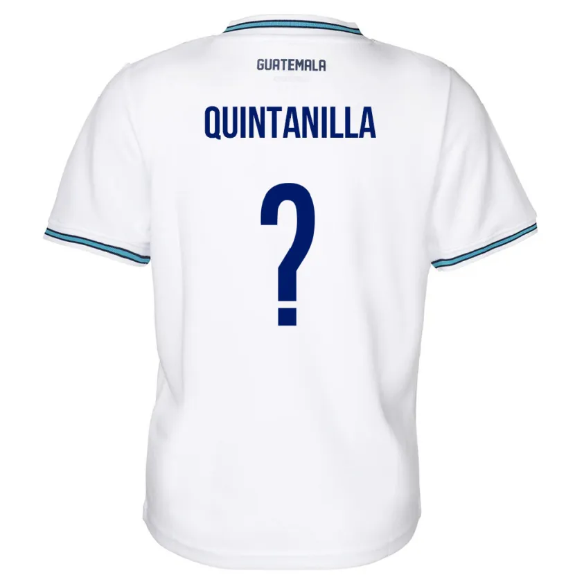 Danxen Hombre Camiseta Guatemala Anayelli Quintanilla #0 Blanco 1ª Equipación 24-26 La Camisa México