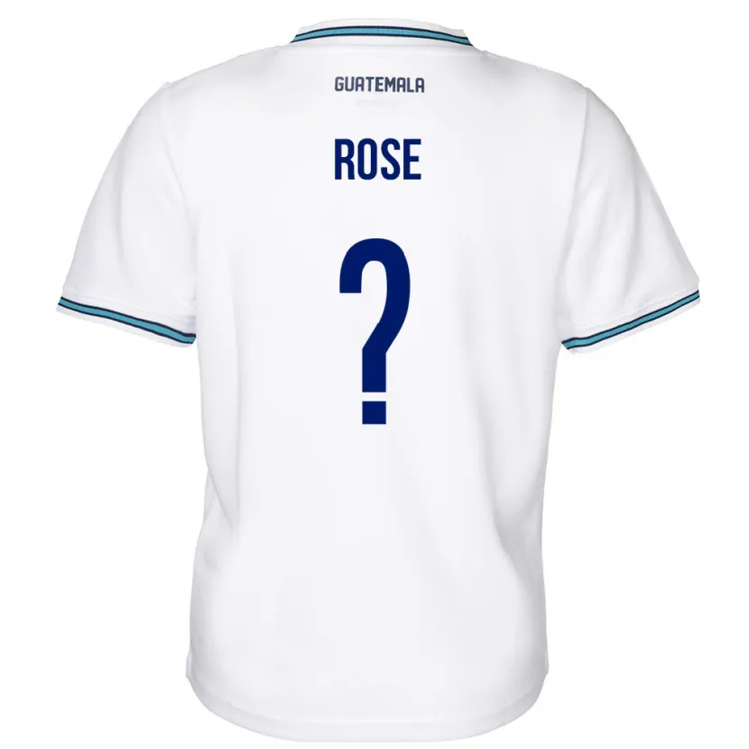Danxen Hombre Camiseta Guatemala Michelle Rose #0 Blanco 1ª Equipación 24-26 La Camisa México