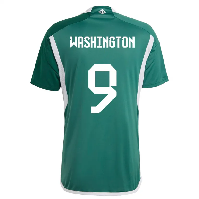 Danxen Hombre Camiseta Irlanda Del Norte Conor Washington #9 Verde 1ª Equipación 24-26 La Camisa México