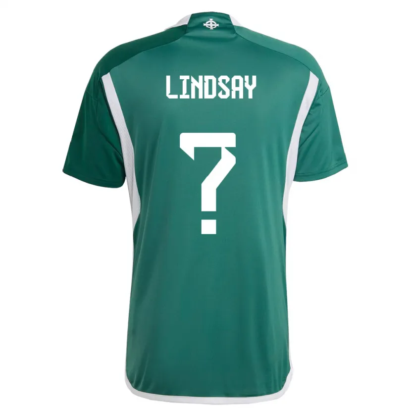 Danxen Hombre Camiseta Irlanda Del Norte Charlie Lindsay #0 Verde 1ª Equipación 24-26 La Camisa México