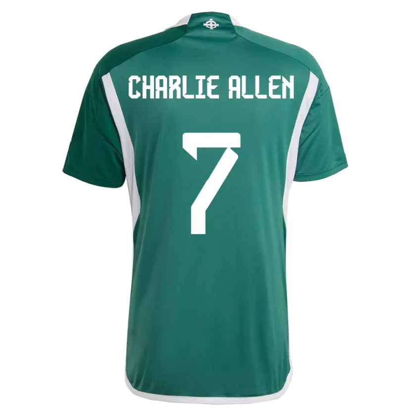 Danxen Hombre Camiseta Irlanda Del Norte Charlie Allen #7 Verde 1ª Equipación 24-26 La Camisa México