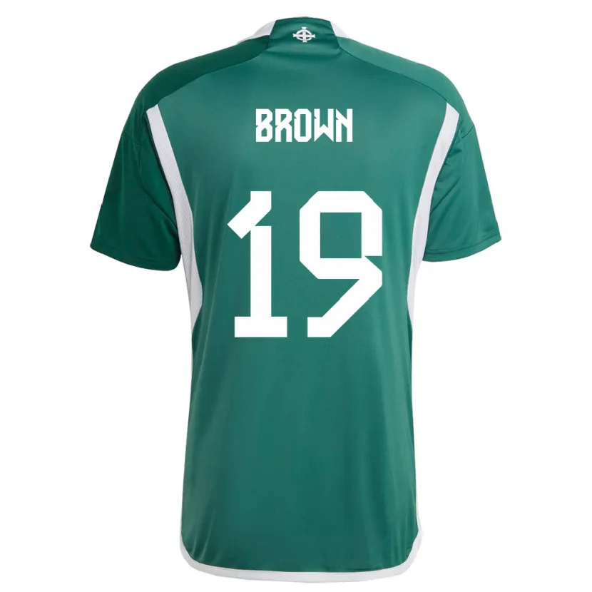 Danxen Hombre Camiseta Irlanda Del Norte Sean Brown #19 Verde 1ª Equipación 24-26 La Camisa México