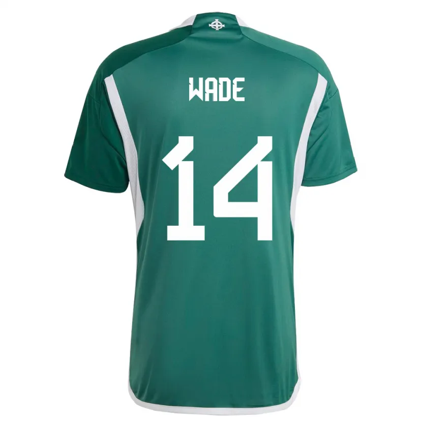 Danxen Hombre Camiseta Irlanda Del Norte Lauren Wade #14 Verde 1ª Equipación 24-26 La Camisa México
