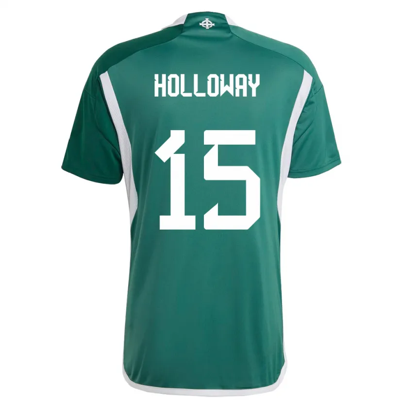 Danxen Hombre Camiseta Irlanda Del Norte Rebecca Holloway #15 Verde 1ª Equipación 24-26 La Camisa México