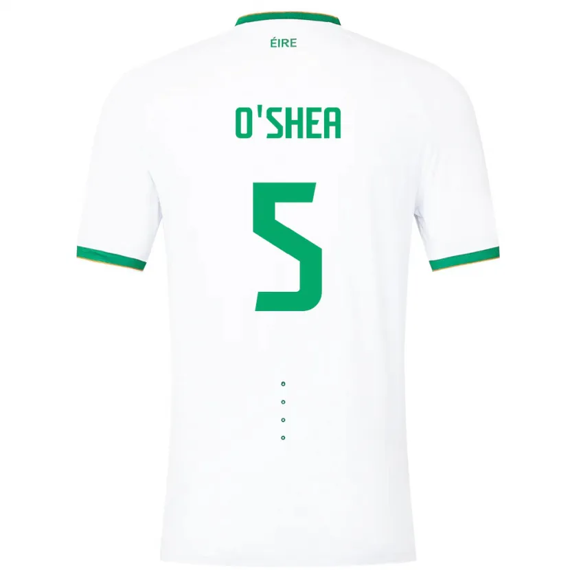 Danxen Hombre Camiseta Irlanda Dara O'shea #5 Blanco 2ª Equipación 24-26 La Camisa México