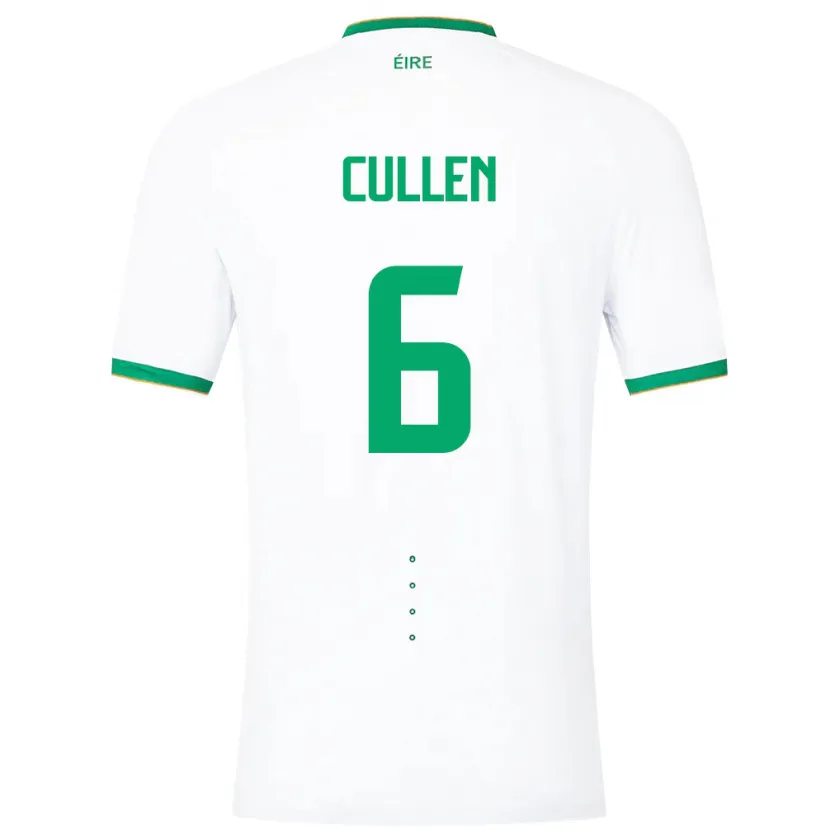 Danxen Hombre Camiseta Irlanda Josh Cullen #6 Blanco 2ª Equipación 24-26 La Camisa México