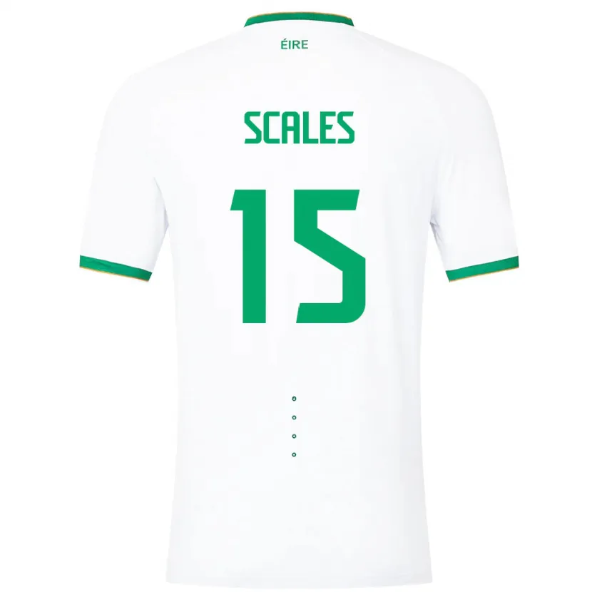 Danxen Hombre Camiseta Irlanda Liam Scales #15 Blanco 2ª Equipación 24-26 La Camisa México