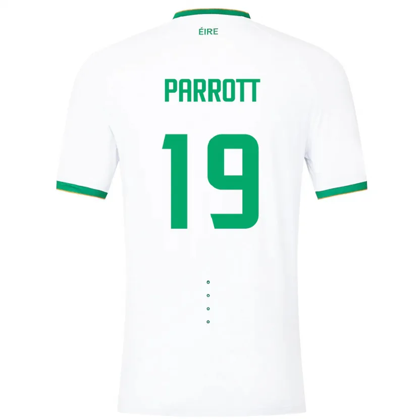 Danxen Hombre Camiseta Irlanda Troy Parrott #19 Blanco 2ª Equipación 24-26 La Camisa México
