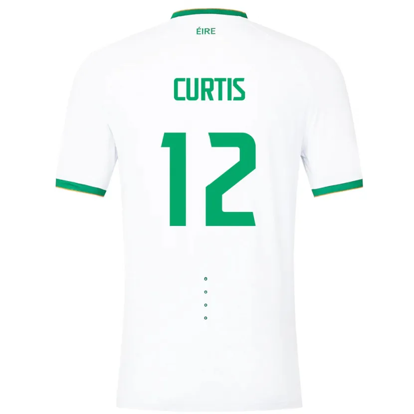 Danxen Hombre Camiseta Irlanda Sam Curtis #12 Blanco 2ª Equipación 24-26 La Camisa México