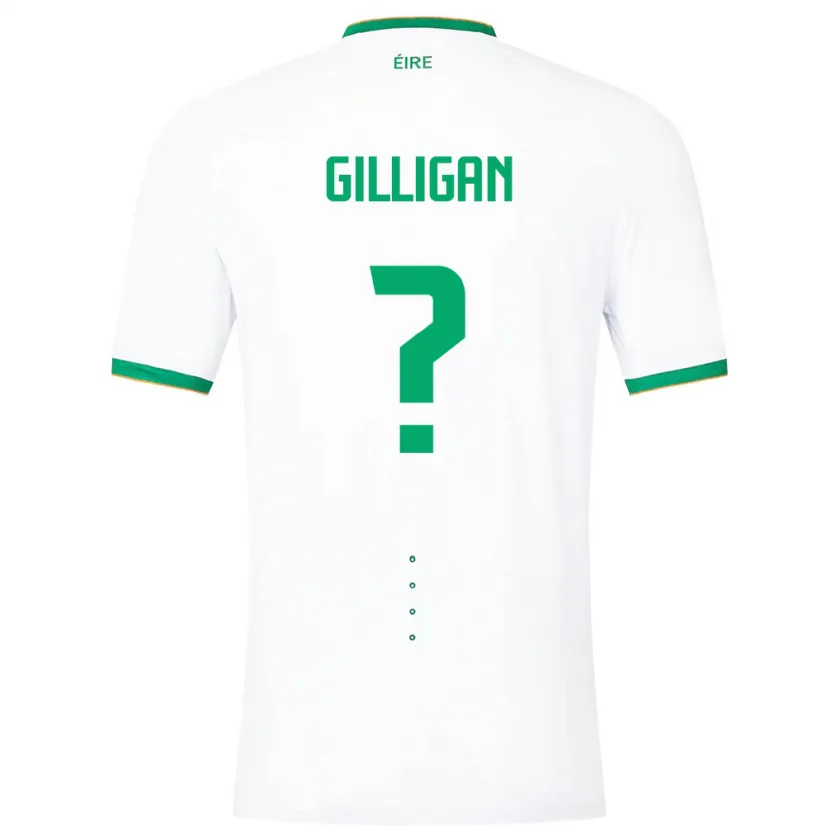 Danxen Hombre Camiseta Irlanda Ciaran Gilligan #0 Blanco 2ª Equipación 24-26 La Camisa México
