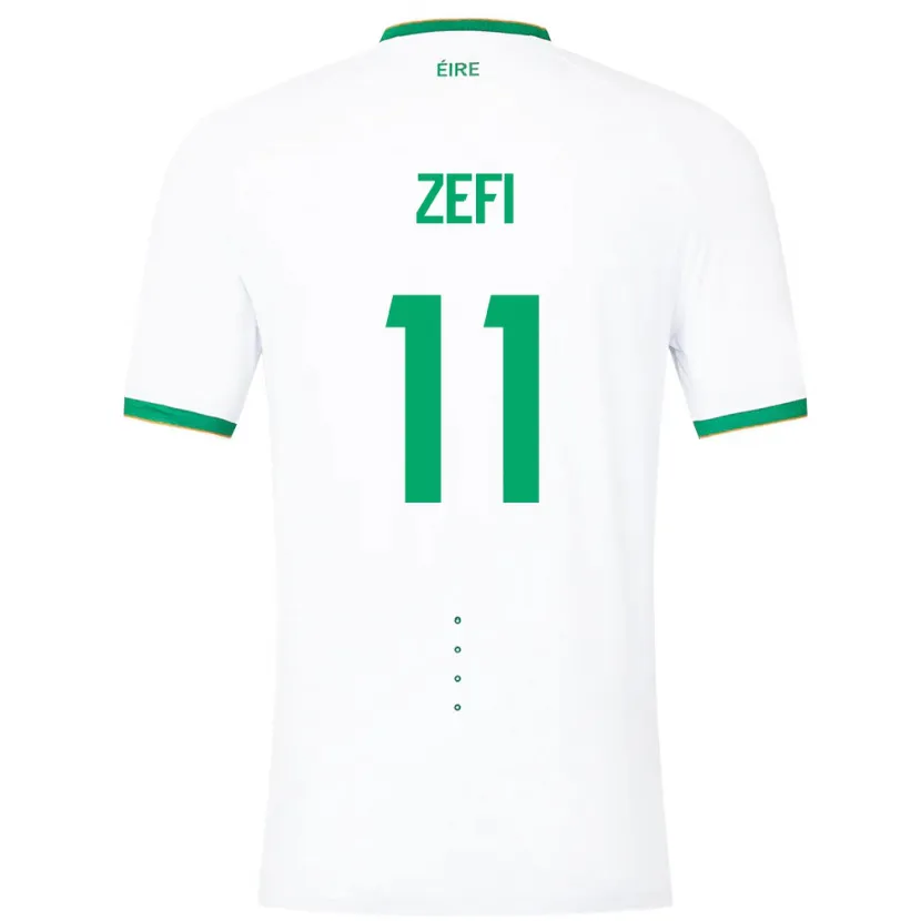 Danxen Hombre Camiseta Irlanda Kevin Zefi #11 Blanco 2ª Equipación 24-26 La Camisa México
