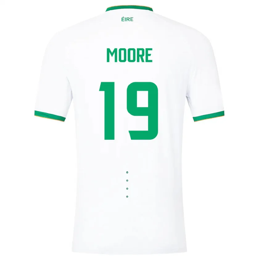 Danxen Hombre Camiseta Irlanda Sean Moore #19 Blanco 2ª Equipación 24-26 La Camisa México