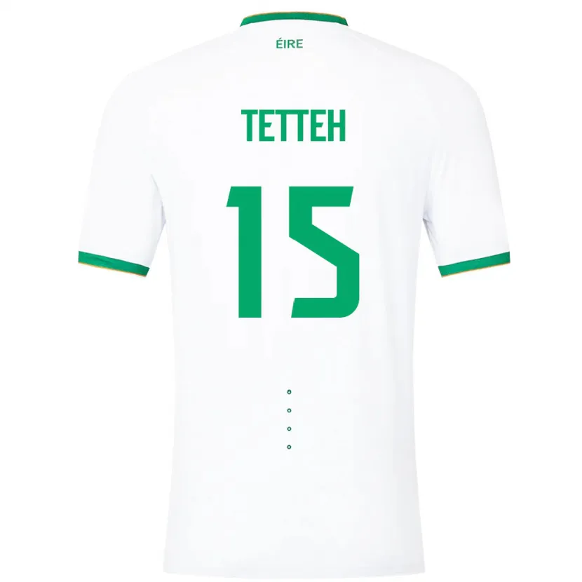 Danxen Hombre Camiseta Irlanda Gideon Tetteh #15 Blanco 2ª Equipación 24-26 La Camisa México