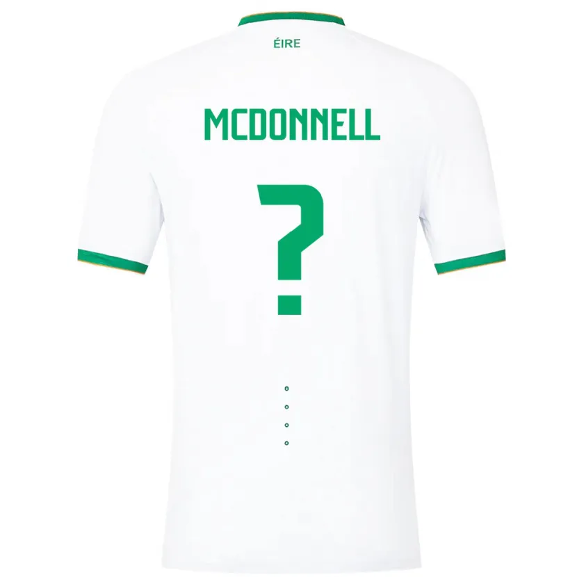 Danxen Hombre Camiseta Irlanda Grady Mcdonnell #0 Blanco 2ª Equipación 24-26 La Camisa México