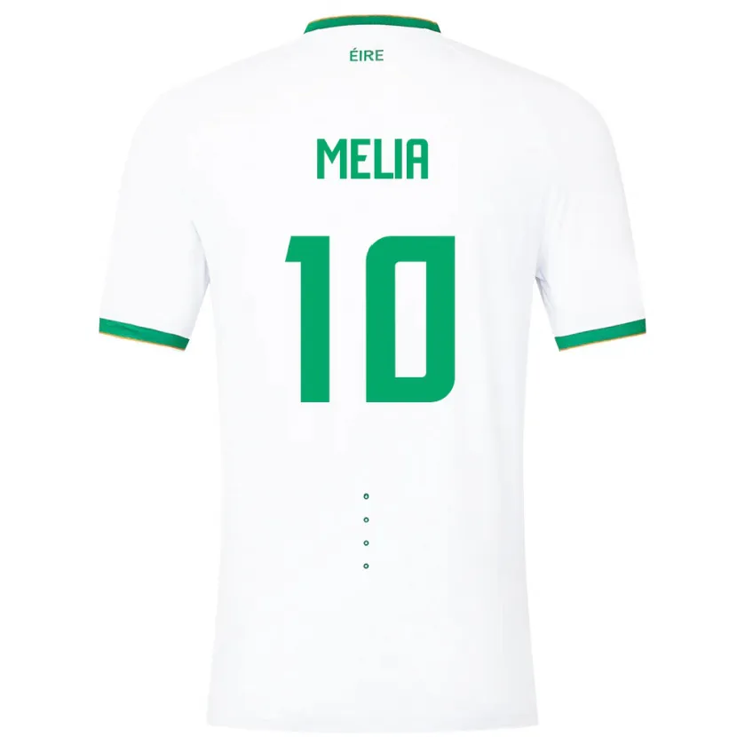 Danxen Hombre Camiseta Irlanda Mason Melia #10 Blanco 2ª Equipación 24-26 La Camisa México