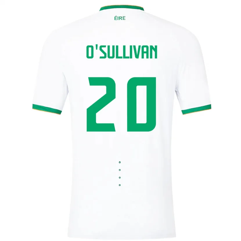 Danxen Hombre Camiseta Irlanda Cathal O'sullivan #20 Blanco 2ª Equipación 24-26 La Camisa México