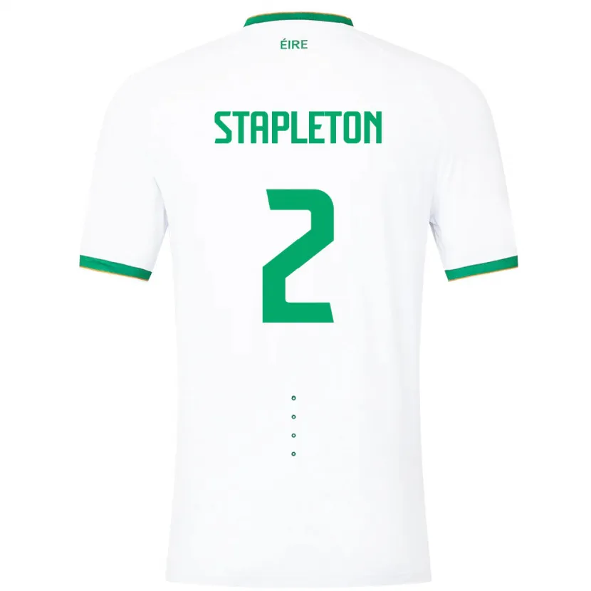Danxen Hombre Camiseta Irlanda Jessie Stapleton #2 Blanco 2ª Equipación 24-26 La Camisa México