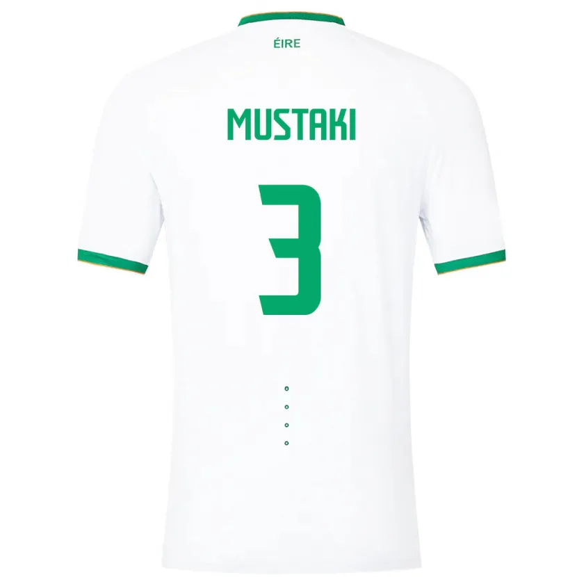 Danxen Hombre Camiseta Irlanda Chloe Mustaki #3 Blanco 2ª Equipación 24-26 La Camisa México
