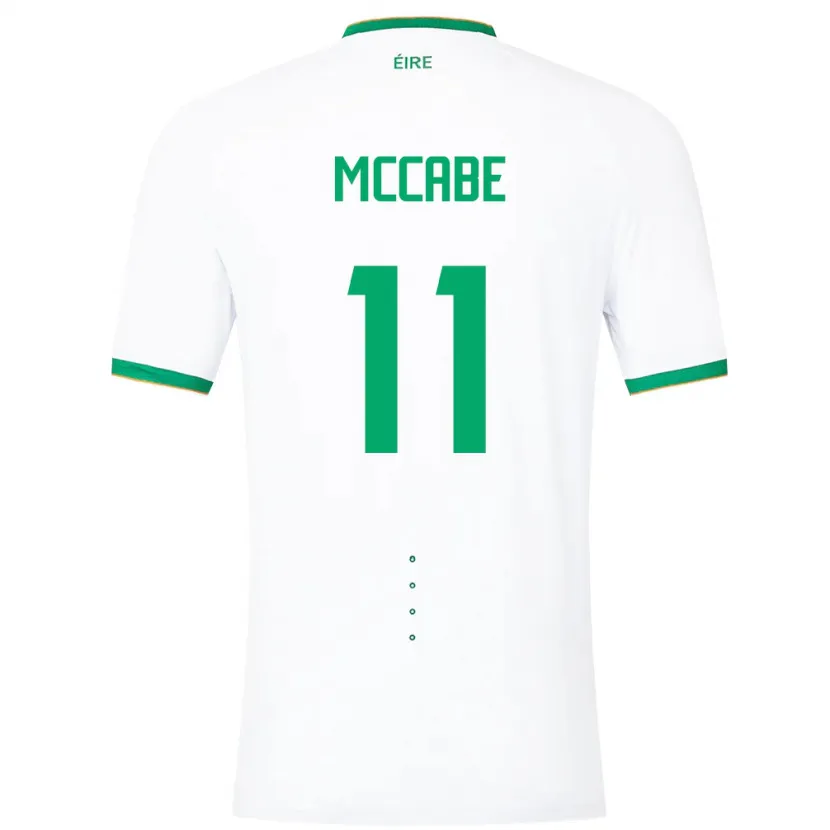Danxen Hombre Camiseta Irlanda Katie Mccabe #11 Blanco 2ª Equipación 24-26 La Camisa México