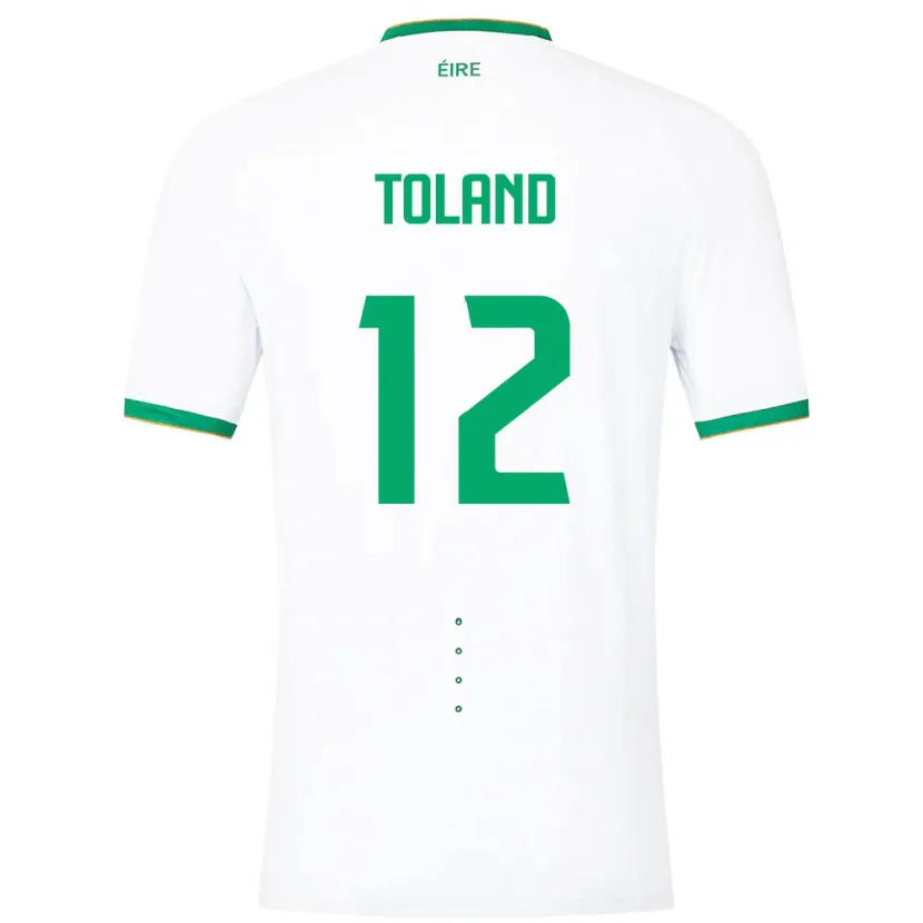 Danxen Hombre Camiseta Irlanda Tyler Toland #12 Blanco 2ª Equipación 24-26 La Camisa México