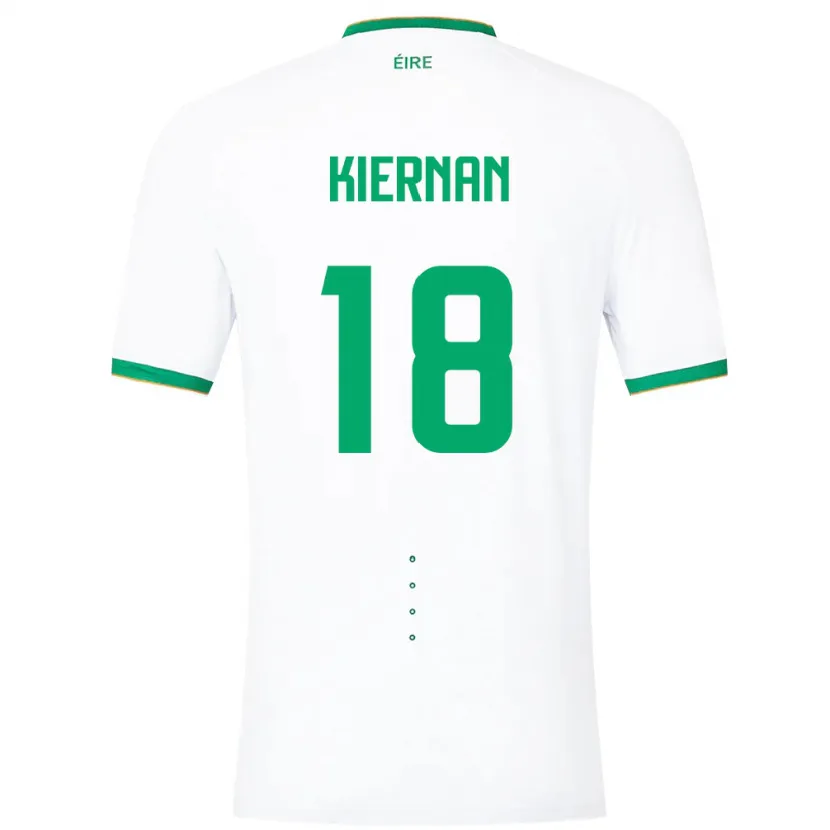 Danxen Hombre Camiseta Irlanda Leanne Kiernan #18 Blanco 2ª Equipación 24-26 La Camisa México
