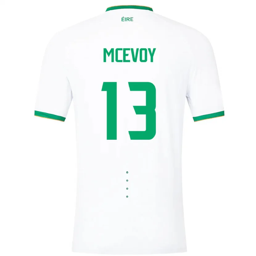Danxen Hombre Camiseta Irlanda Alannah Mcevoy #13 Blanco 2ª Equipación 24-26 La Camisa México