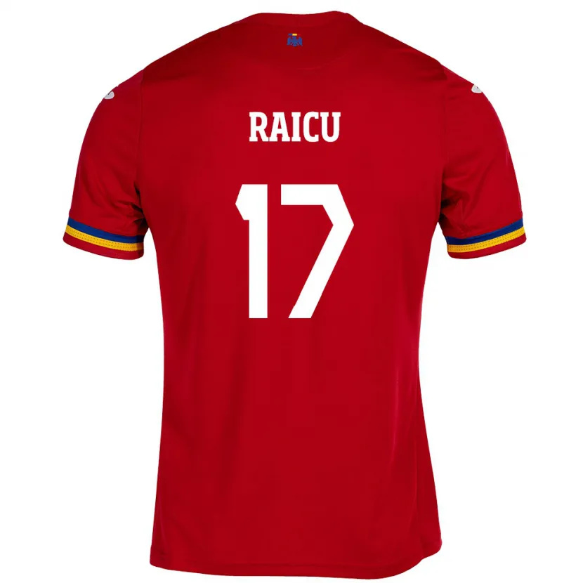 Danxen Hombre Camiseta Rumania Alin Raicu #17 Rojo 2ª Equipación 24-26 La Camisa México