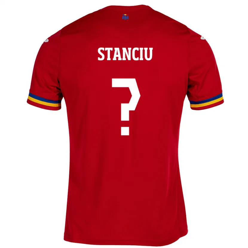 Danxen Hombre Camiseta Rumania Raul Stanciu #0 Rojo 2ª Equipación 24-26 La Camisa México
