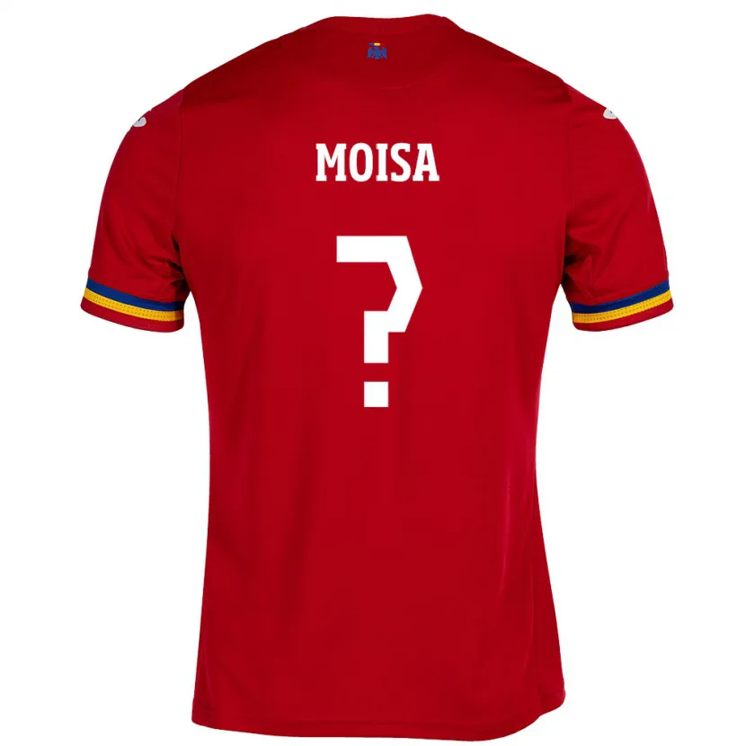 Danxen Hombre Camiseta Rumania Davide Moisa #0 Rojo 2ª Equipación 24-26 La Camisa México