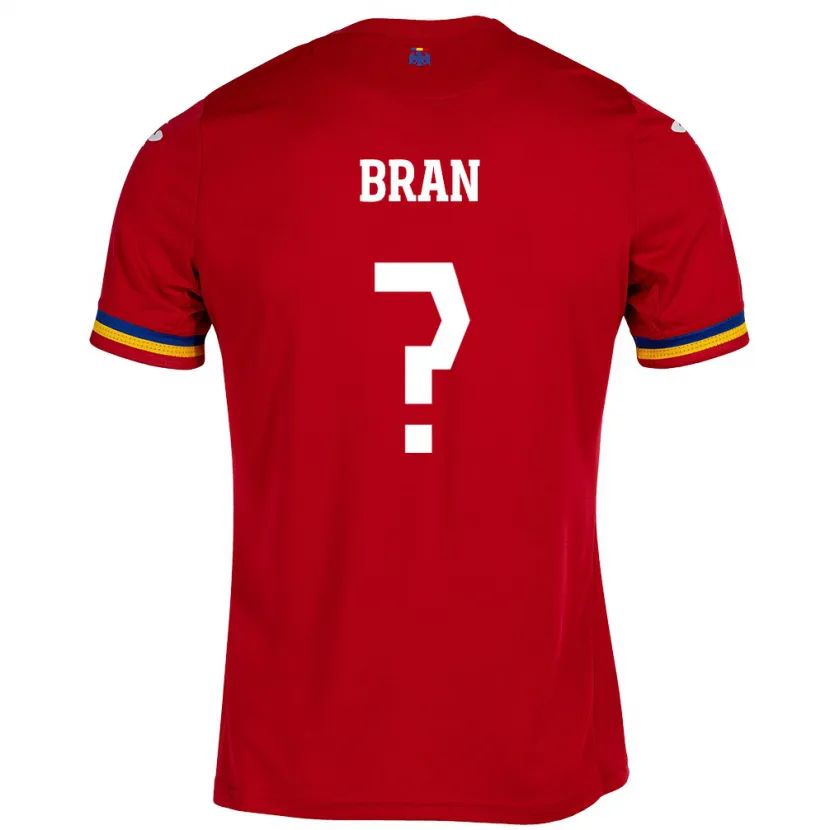 Danxen Hombre Camiseta Rumania Sebastian Bran #0 Rojo 2ª Equipación 24-26 La Camisa México