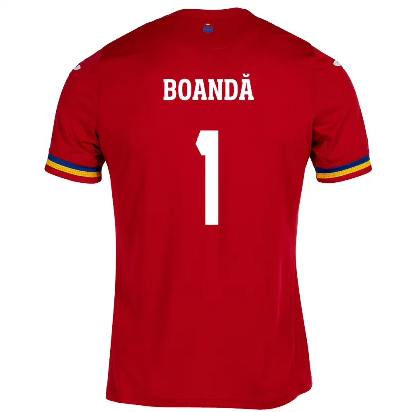 Danxen Hombre Camiseta Rumania Lavinia Boandă #1 Rojo 2ª Equipación 24-26 La Camisa México
