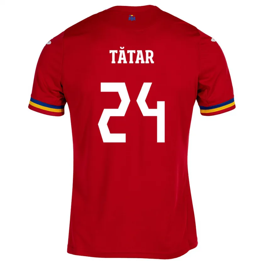 Danxen Hombre Camiseta Rumania Mădălina Tătar #24 Rojo 2ª Equipación 24-26 La Camisa México