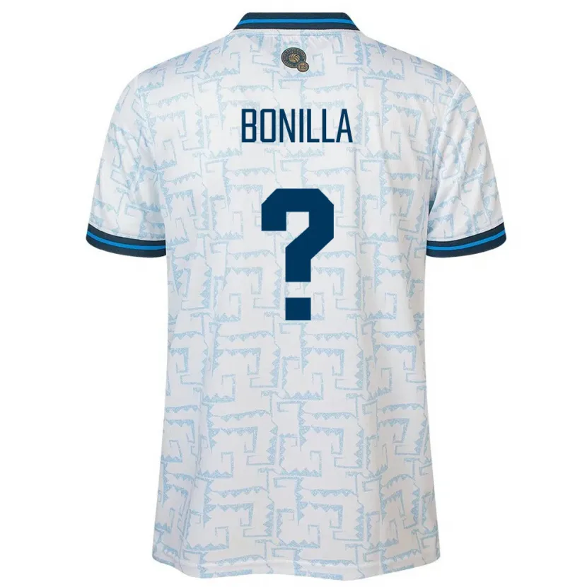 Danxen Hombre Camiseta El Salvador Nelson Bonilla #0 Blanco 2ª Equipación 24-26 La Camisa México