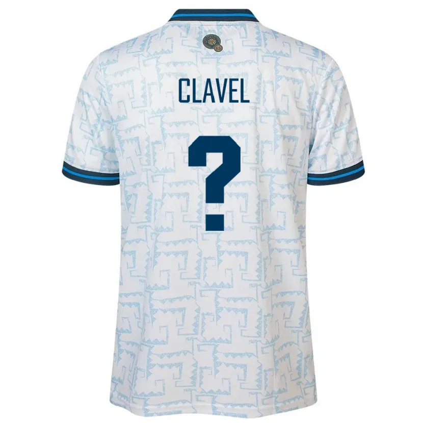 Danxen Hombre Camiseta El Salvador Rudy Clavel #0 Blanco 2ª Equipación 24-26 La Camisa México