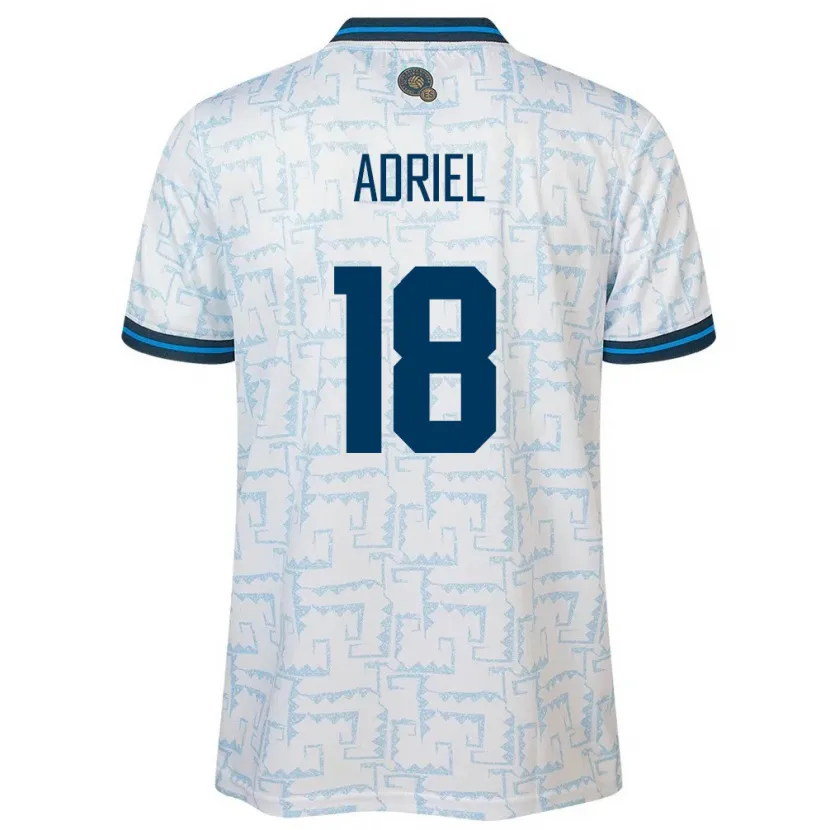 Danxen Hombre Camiseta El Salvador Adriel Martínez #18 Blanco 2ª Equipación 24-26 La Camisa México
