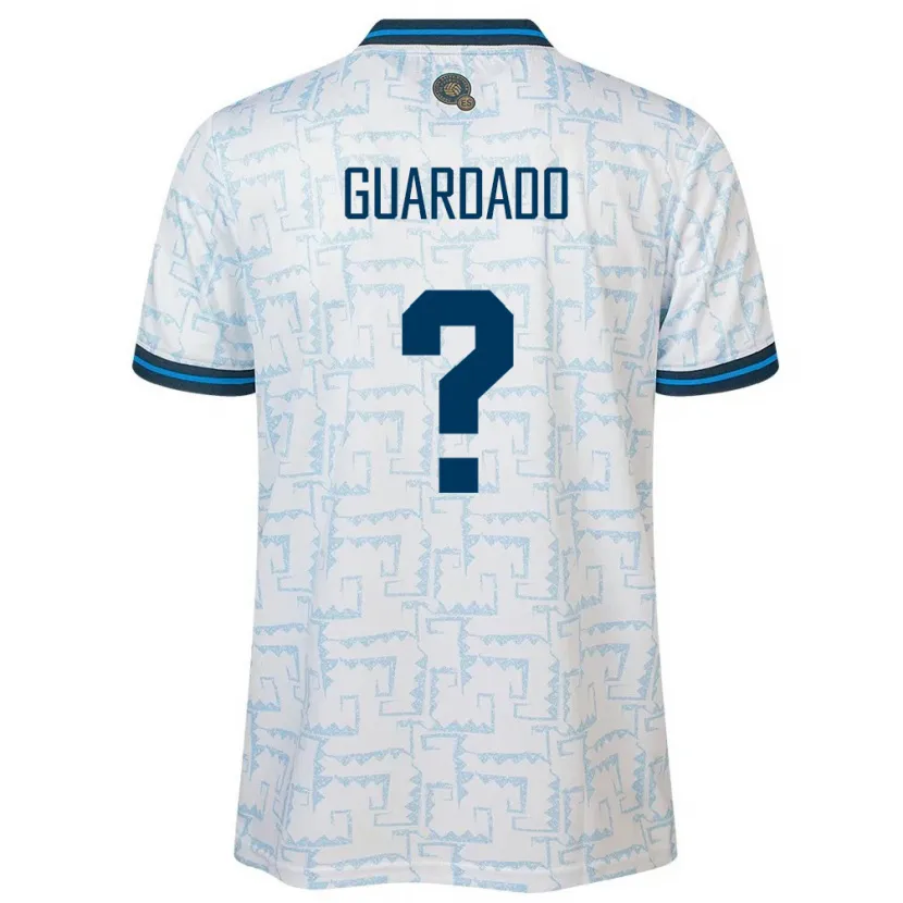 Danxen Hombre Camiseta El Salvador Christopher Guardado #0 Blanco 2ª Equipación 24-26 La Camisa México