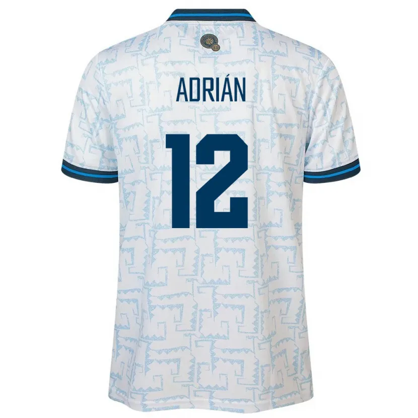 Danxen Hombre Camiseta El Salvador Adrián Aguilar #12 Blanco 2ª Equipación 24-26 La Camisa México
